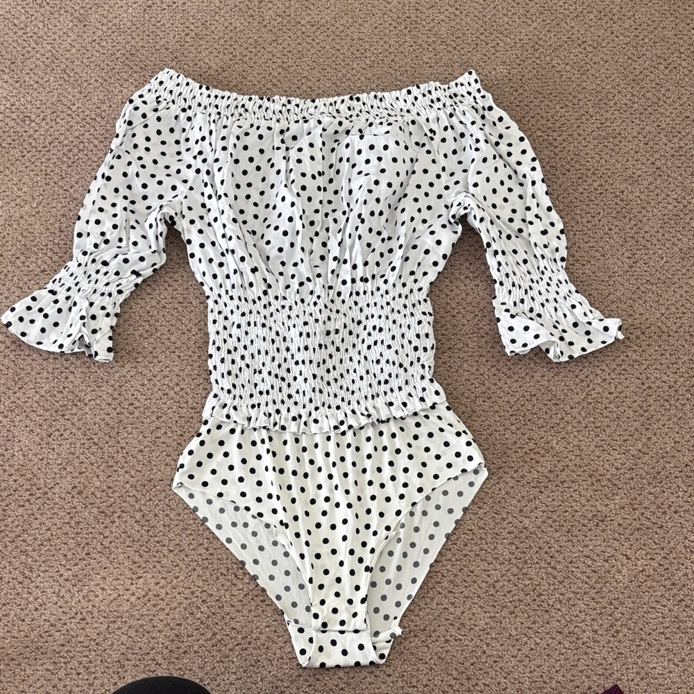 Zara Black and White Polka Dot Kids Bodysuit